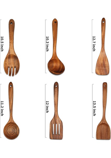 Yemek Pişirmek Için Ahşap Kaşıklar, Ahşap Pişirme Aletleri 6pcs Ahşap Mutfak Gereçleri Yemek Pişirmek Için Ahşap Mutfak Eşyaları (Yurt Dışından) fiyatları