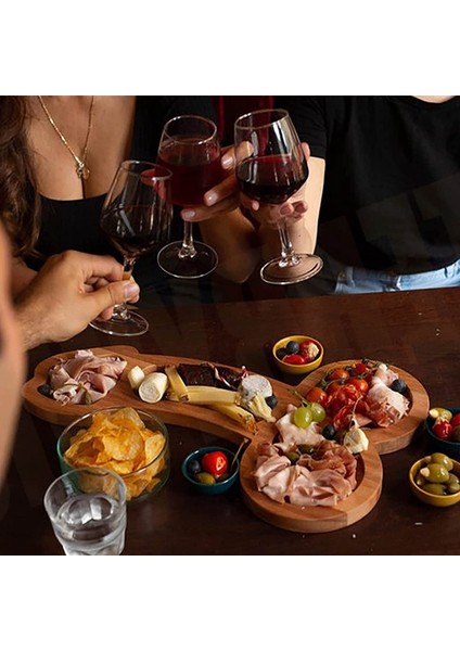 Eğlenceli Aperatif Tahtalar, Yükseltilmiş Peynir Tahtası Setleri, Aperatif Tahtalar, Benzersiz Ahşap Peynir Servis Peynir Tepsileri (9.45IN) (Yurt Dışından) indirimleri