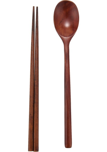 El Yapımı Jujube Ağacı Ahşap Kore Yemekleri Kombinasyonları Gereç, 5 Set Kaşık ve Çubuk (Yurt Dışından)