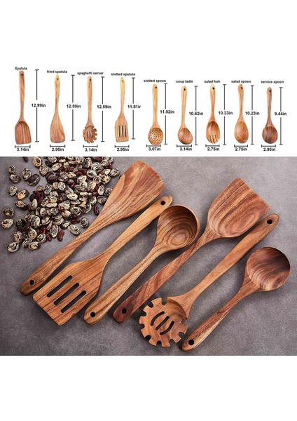 Ahşap Mutfak Mekanları Seti, Pişirme Için 9 Pc Ahşap Kaşık, Ahşap Pişir (Yurt Dışından) fiyatları