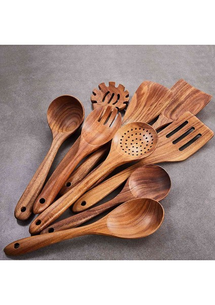 Ahşap Mutfak Mekanları Seti, Pişirme Için 9 Pc Ahşap Kaşık, Ahşap Pişir (Yurt Dışından) fırsatları