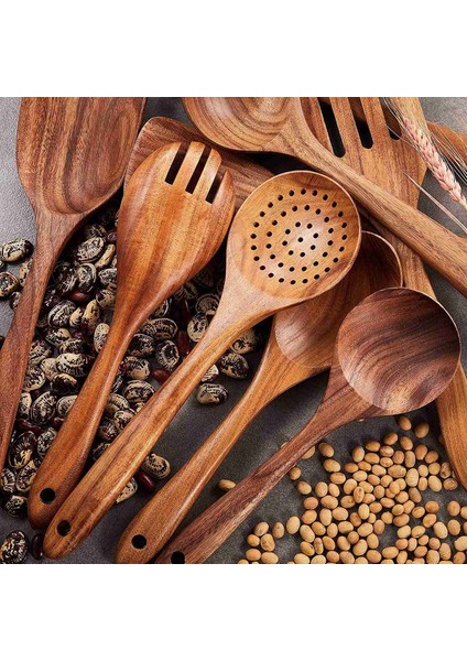 Ahşap Mutfak Mekanları Seti, Pişirme Için 9 Pc Ahşap Kaşık, Ahşap Pişir (Yurt Dışından) indirimleri
