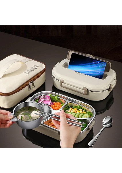 Taşınabilir Öğle Yemeği Kutusu Yalıtımlı Öğle Yemeği Ofis Çalışanı Öğrencileri Paslanmaz Çelik Mühürlü Bento Kutusu Mikrodalga Isıtma (Yurt Dışından) indirimleri