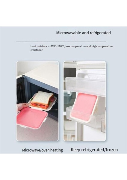 Sandviç Salata Depolama Kutusu Silikon Depolama Kılıfı Öğle Yemeği Yeniden Kullanılabilir Gıda Depolama Konteyneri Mikrodalga Bento Öğle Yemeği Kutusu (Yurt Dışından) modelleri