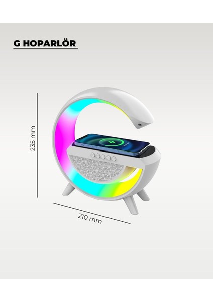 Rgb Ledli ve Kablosuz Telefon Şarjlı Bluetooth G Hoparlör indirimleri