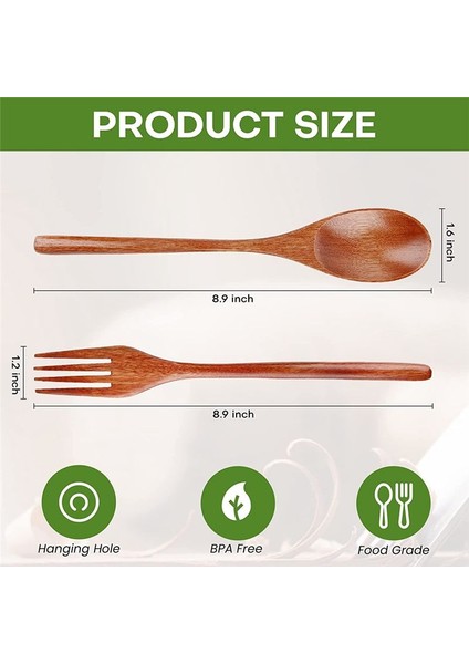 8pcs Ahşap Kaşık Çatalları Seti, Japon Tarzı Ahşap Mutfak Eşyası, El Yapımı Mutfak Kaşık, Yeniden Kullanılabilir Seyahat Sofrası Seti B (Yurt Dışından) fırsatları