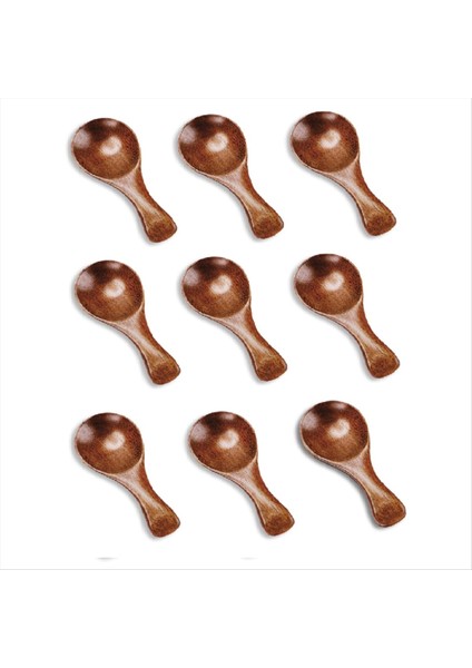 9 Adet Küçük Ahşap Kaşıklar, Kavanozlar Için 3.2 Inç Küçük Ahşap Kaşık, Dondurma Bal Servis Için Kahverengi Mini Ahşap Çay Kaşığı (Yurt Dışından)