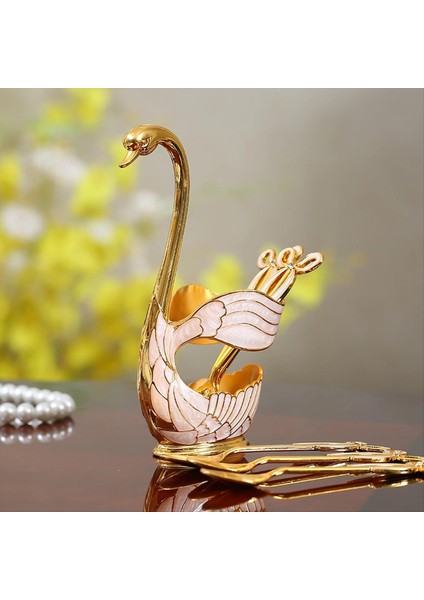 Swan Tarzı Kahve Tatlı Kaşık Seti-Avrupa Meyve Kepçe Sahibi ve Sofistike Yemek Için Dekoratif Sofra Takımı (Yurt Dışından) modelleri