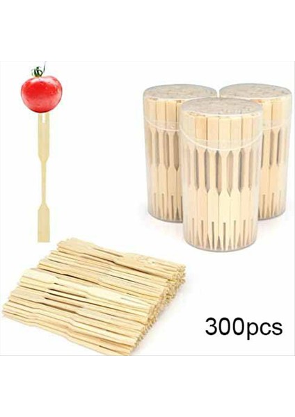 Mini Bambu Çatallar 3.5 Inç, Mezeler Için Küçük Çatallar, Kokteyl Çatalları Meyve Çatalları, Meze Için Kürdan (Yurt Dışından)