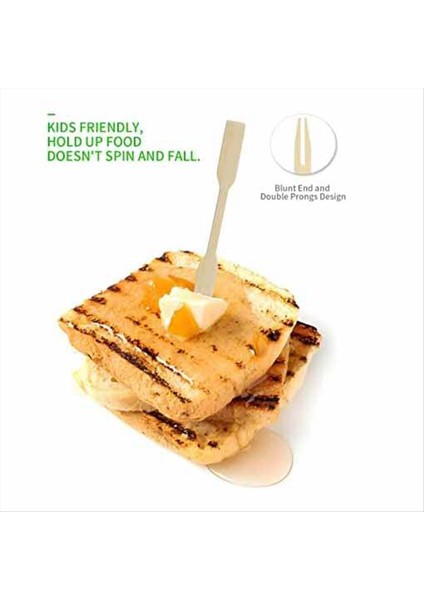 Mini Bambu Çatallar 3.5 Inç, Mezeler Için Küçük Çatallar, Kokteyl Çatalları Meyve Çatalları, Meze Için Kürdan (Yurt Dışından) modelleri