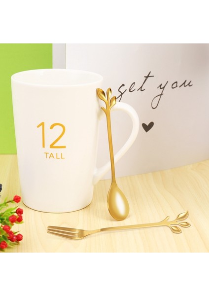 5spoon+5 Forss Paslanmaz Çelik Yaprak Kahve Kaşık Kaşık Çatal Tatlı Kaşıklar, Teaspoon Seti Altın (Yurt Dışından) fiyatları