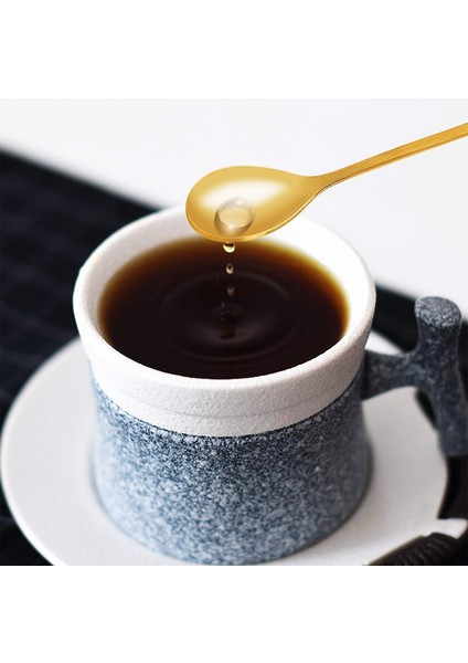 5spoon+5 Forss Paslanmaz Çelik Yaprak Kahve Kaşık Kaşık Çatal Tatlı Kaşıklar, Teaspoon Seti Altın (Yurt Dışından) indirimleri