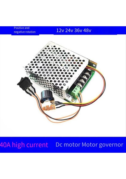 Pwm Dc Motor Hız Regülatör Denetleyicisi 12V24V36V48V Motor Ileri ve Ters Anahtar ve Ters Anahtar 40A 40A (Yurt Dışından) modelleri