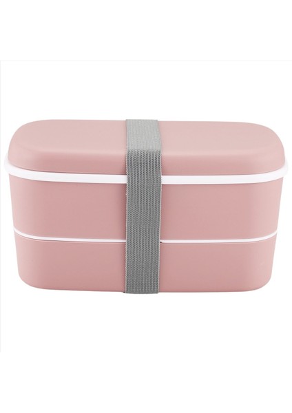 Mikrodalgada 2 Katmanlı Öğle Yemeği Kutusu Sızdırılmamış Bento Kutusu Yalıtımlı Gıda Konteyneri Öğle Yemeği Kutusu Pembe (Yurt Dışından)