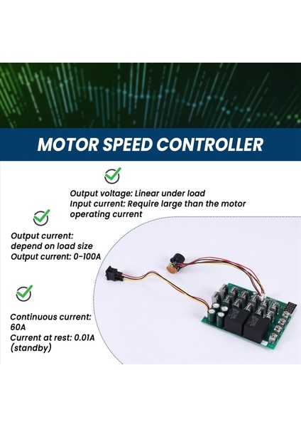 Dc 10-55V 12V 24V 36V 48V 55V 100A Motor Hız Kontrolörü Pwm Hho Rc LED Ekranlı Ters Kontrol Anahtarı (Yurt Dışından) indirimleri