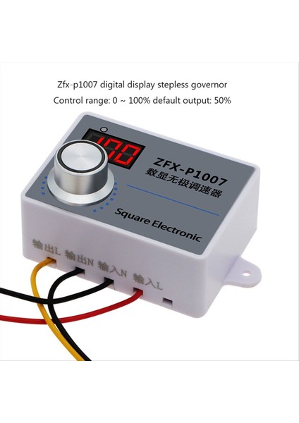 ZFX-P1007 Hız Regülatörü Ayarlanabilir 220V Fan Pwm Anahtarları Hız Denetleyicisi Saç Kremi Dijital Ekran Motor Redüktör (Yurt Dışından) modelleri