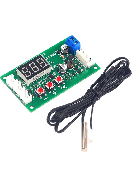 DC12-48V Dijital Dört Telli Pwm Fan Sıcaklık Denetleyicisi Modülü 5A (Yurt Dışından)