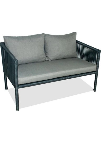 Berlin 2 1 1 Rattan Bahçe Balkon Oturma Takımı Taş Gri modelleri