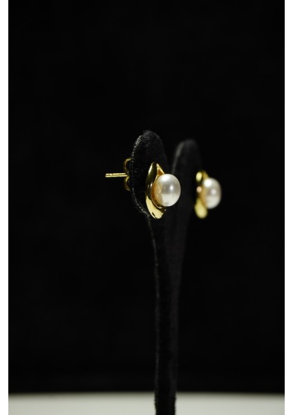 Inci Taşlı Minimal Çelik Küpe