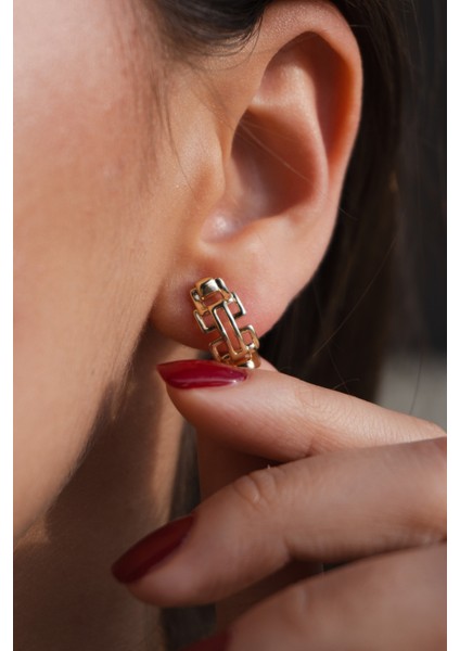 Zincir Formlu Minimal Çelik Küpe fiyatları