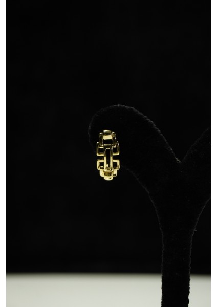 Zincir Formlu Minimal Çelik Küpe indirimleri