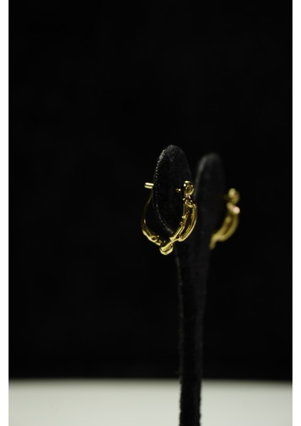 Zincir Formlu Minimal Çelik Küpe