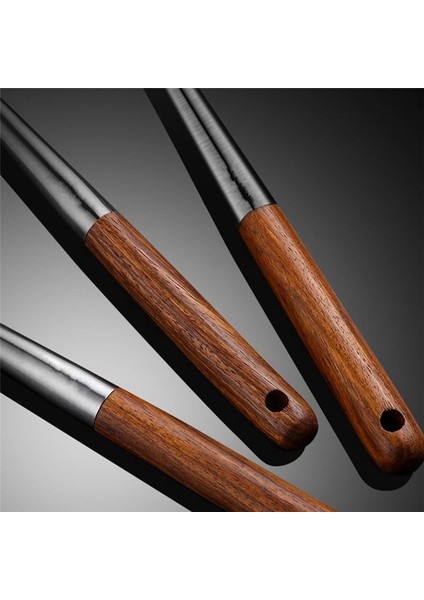 Uzun Saplı Paslanmaz Çelik Wok Spatula Mutfak Oluklu Turner Pirinç Kaşık Kepçe Pişirme Aletleri Gereç Seti (Yurt Dışından) indirimleri