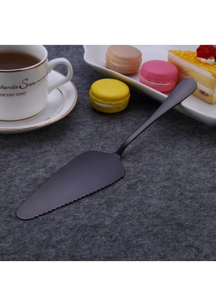6 Parçalı Servis Stepware Silverware Seti, Servis Zarge Seti, Kek Sunucusu, Yuvalı Servis Kaşık Siyahı Içerir (Yurt Dışından) fırsatları