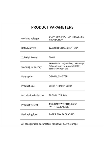 Pwm Dc Motor Hız Kontrolörü Motor Fan Denetleyicisi Ekran Motor Denetleyicisi 9-60V /12A /500W (Yurt Dışından) fiyatları