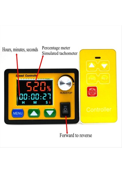 Ileri Ters 0-100% Ayarlanabilir Dc 6-55V 20A Dc Motor Hız Kontrolörü Pwm 12V 24V 48V Uzaktan Kumanda (Yurt Dışından) modelleri