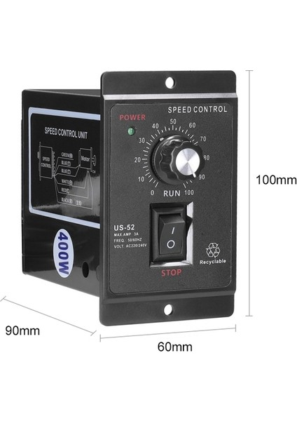 400W Motor Hız Denetleyicisi Ac 220V Motor Hız Regülatör Kontrolörü Ileri ve Geri Motor Vali Denetleyicisi (Yurt Dışından) indirimleri