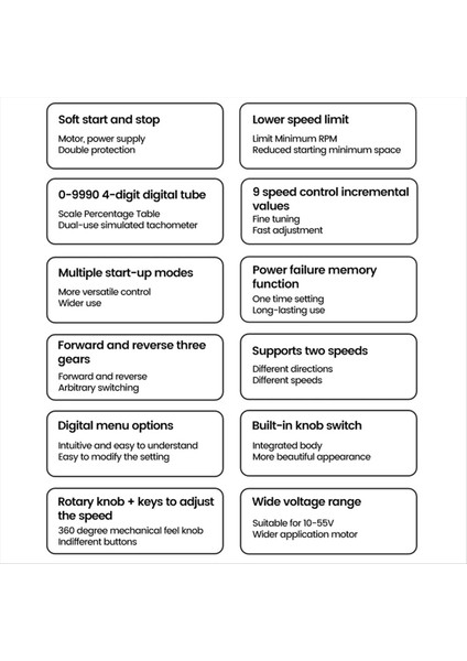 DC10-55V 40A Motor Hız Denetleyicisi Dijital Ekran Hız Ayarlanabilir Pwm Ters Rotasyon Takometresi (Yurt Dışından) fırsatları