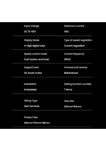 DC10-55V 40A Motor Hız Denetleyicisi Dijital Ekran Hız Ayarlanabilir Pwm Ters Rotasyon Takometresi (Yurt Dışından) indirimleri