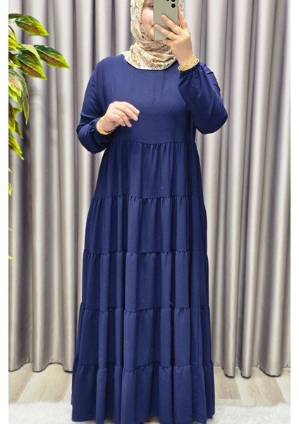 Kadın Tesettür Giyim Büyük Beden 5 Katlı Endonezya Krebi Elbise indirimleri