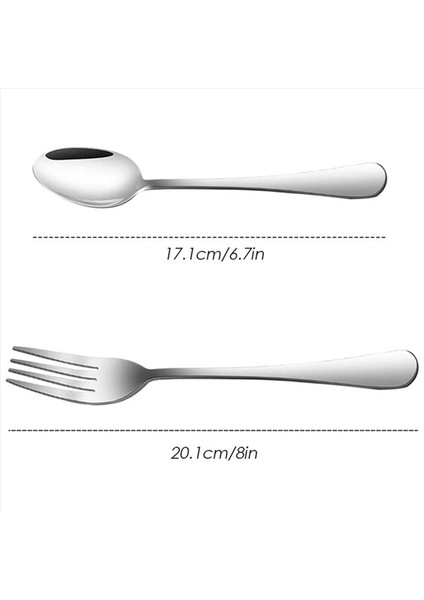 12 Set, Paslanmaz Çelik Akşam Yemeği Çatalları ve Kaşıklar, En Iyi Ağır Hizmet Tipi Çatalları (8 Inç) ve Kaşık (7 Inç) Çatal Bıçak Takımı Bulun (Yurt Dışından) fiyatları