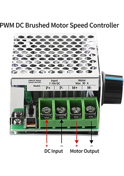 Dc Motor Hız Denetleyicisi Pwm Denetleyicisi, 7-70V 30A Ayarlanabilir Pwm Motor Hız Regülatörü 12V 24V 36V 48V (Yurt Dışından) modelleri