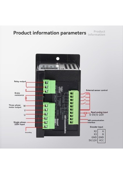 1500W Hız Regülatörü Mcu T13-1500W-12-H Tek Fazlı Giriş 220V Üç Fazlı Giriş 220V Motor Denetleyicisi (Yurt Dışından) fiyatları