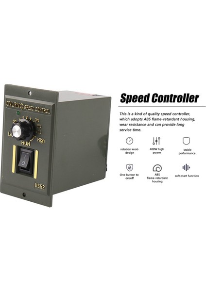 400W Motor Hız Denetleyicisi AC220V Regülatör Kontrol Cihazı Gösterge Işık Korotasyonu ve Ters Ayarlanabilir (Yurt Dışından) fiyatları