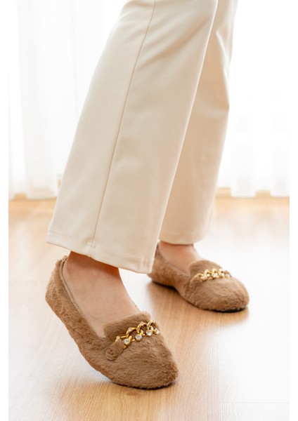 Yumuşak Peluş Kadın Taşlı Ev Babeti Hafif Taban Panduf Ev Pandufu modelleri