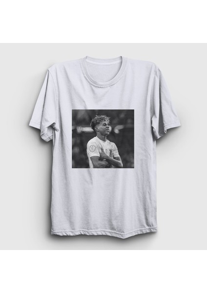 Unisex Beyaz Poster Lamine Yamal T-Shirt