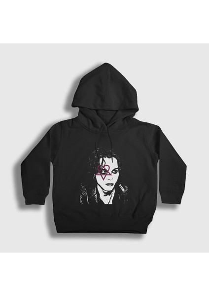 Unisex Çocuk Siyah Poster Ville Valo Him Kapüşonlu Sweatshirt