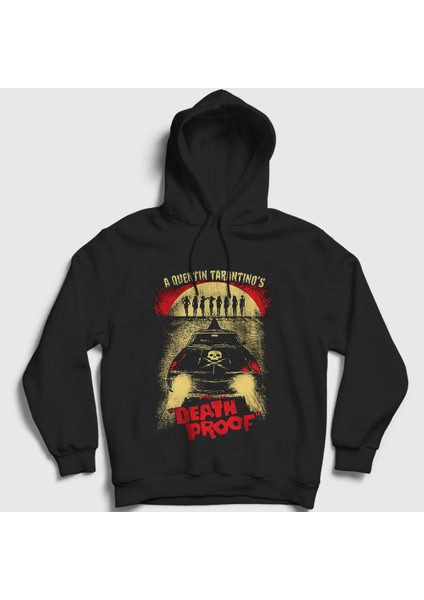 Unisex Siyah Death Proof Quentin Tarantino Yönetmen Kapüşonlu Sweatshirt