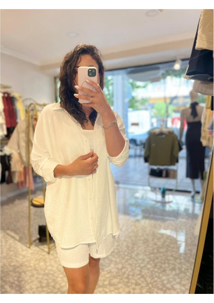 Takım Keten Gömlek+Şort