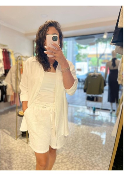 Takım Keten Gömlek+Şort modelleri