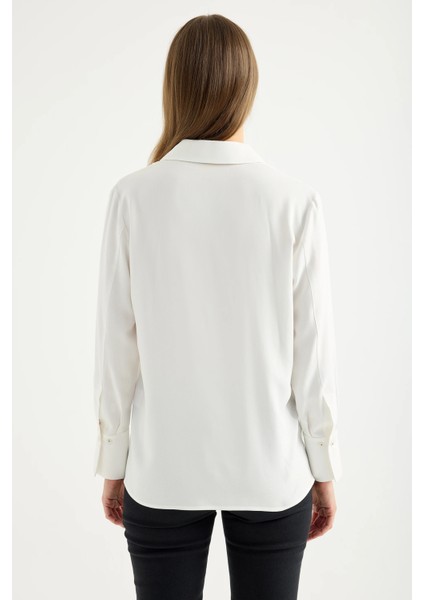 Dökümlü Kruvaze Yaka Bluz indirimleri