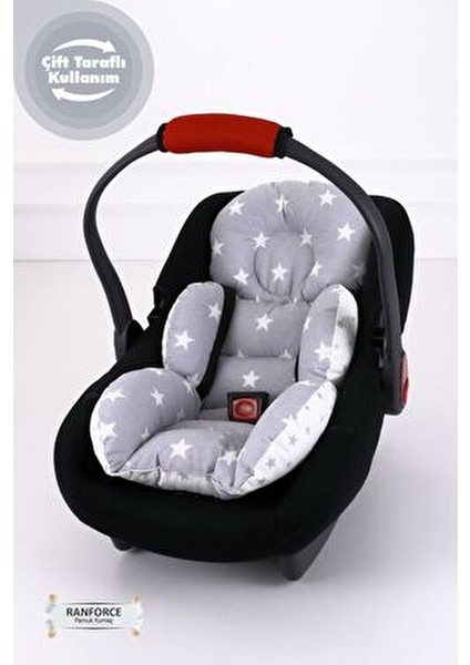 Puset Örtüsü Takımı Çift Yüz Minderli Pamuklu Panço Model 0-13 kg