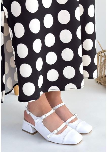 Doran Beyaz Cilt Topuklu Ayakkabı modelleri