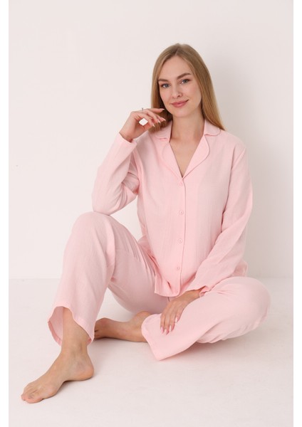 Straight Önden Düğmeli Pijama Takım modelleri