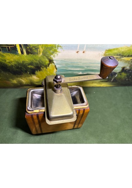 1980 Ler Alman Geska Ahşap Kahve Değirmeni 13 cm 6,5 cm 19 cm Ölçülerinde