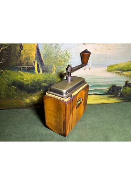 1980 Ler Alman Geska Ahşap Kahve Değirmeni 13 cm 6,5 cm 19 cm Ölçülerinde modelleri